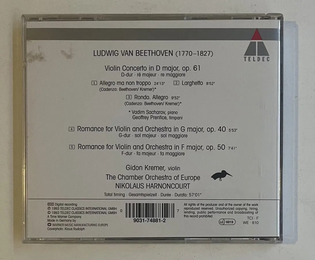 CD Ludwig van Beethoven - Violin Concerto • Romances - Imagem 3