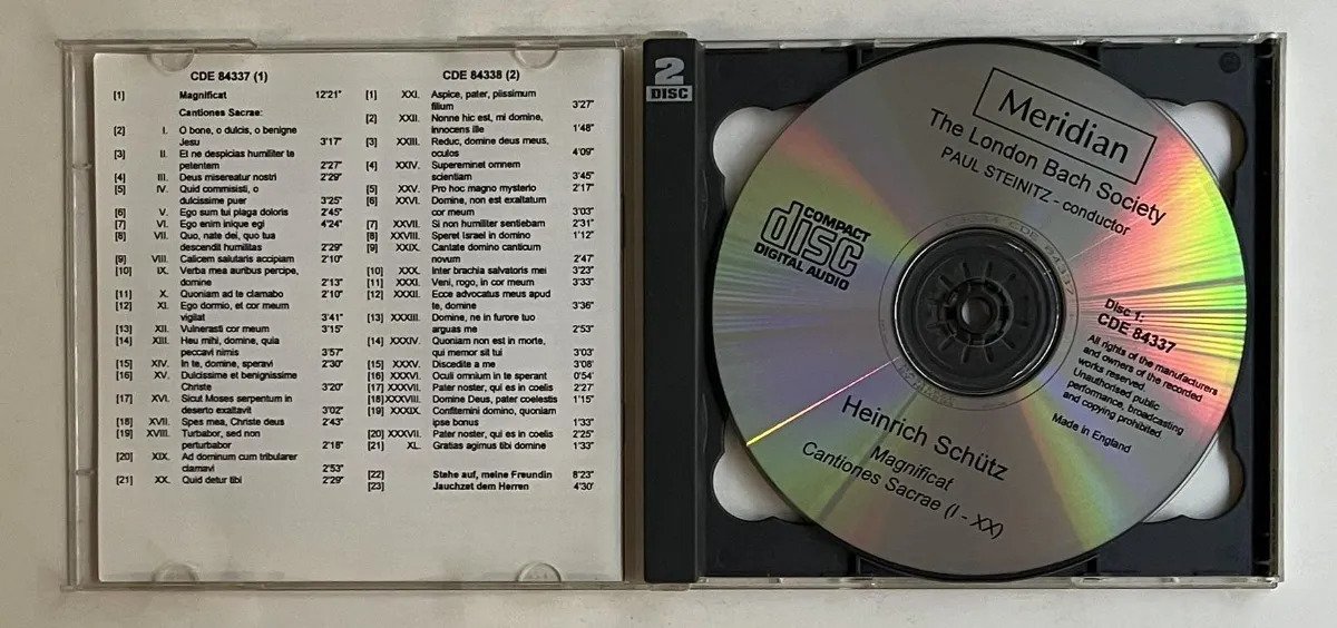 2 CDs Heinrich Schütz - Cantiones Sacrae - Imagem 2