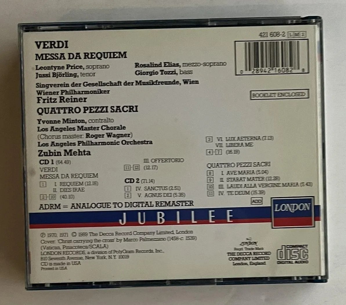 2 CDs Giuseppe Verdi - Requiem / Quattro Pezzi Sacri - Imagem 4