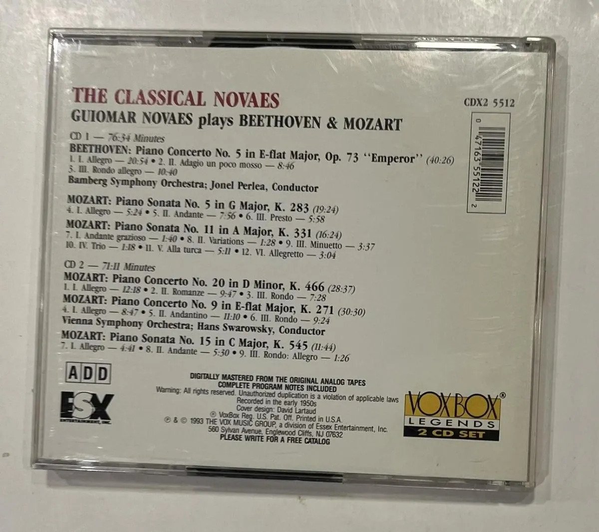 2 CDs Guiomar Novaes - The Classical Novaes - Imagem 3