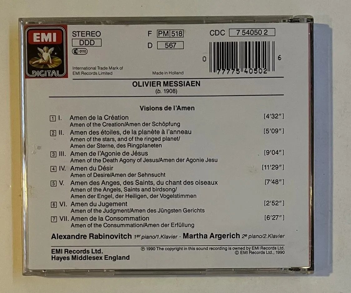 CD Olivier Messiaen - Visions De L'Amen - Imagem 3
