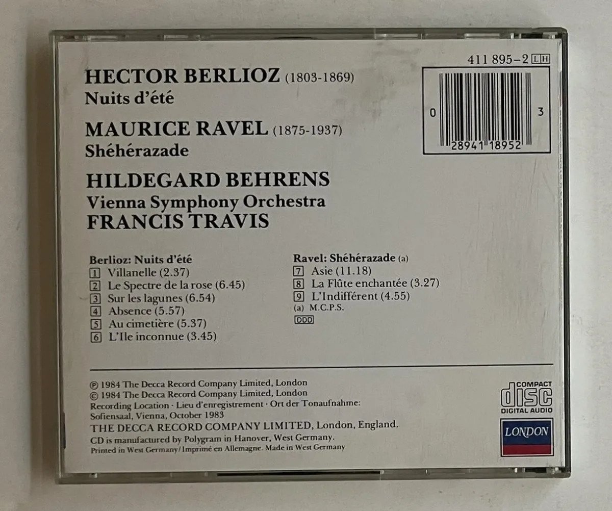 CD Hector Berlioz - Nuits D'été / Shéhérazade - Imagem 3
