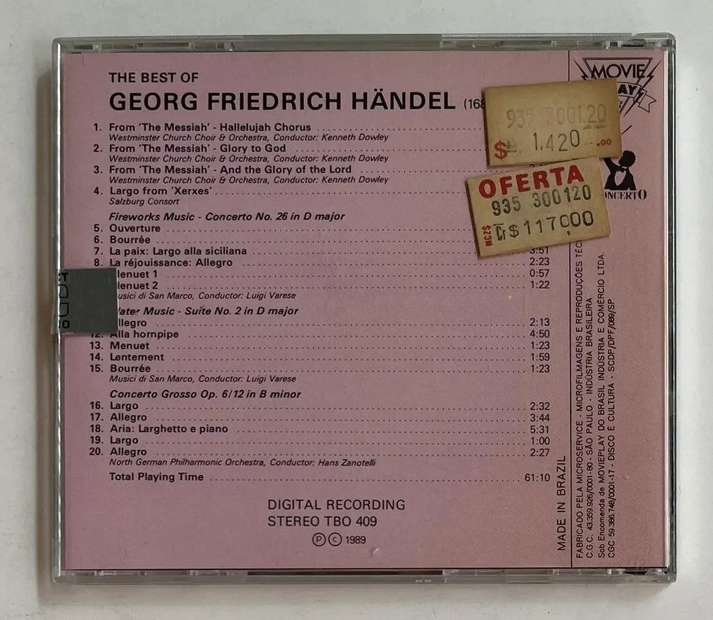 CD Handel - The Best of Handel - Imagem 3