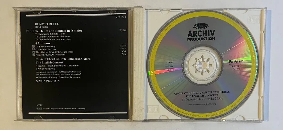 CD Henry Purcell - Te Deum & Jubilate In D • 4 Anthems - Imagem 2