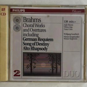 2 CDs Johannes Brahms - Choral Works And Overtures Including German Requiem, Song Of Destiny, Alto Rhapsody