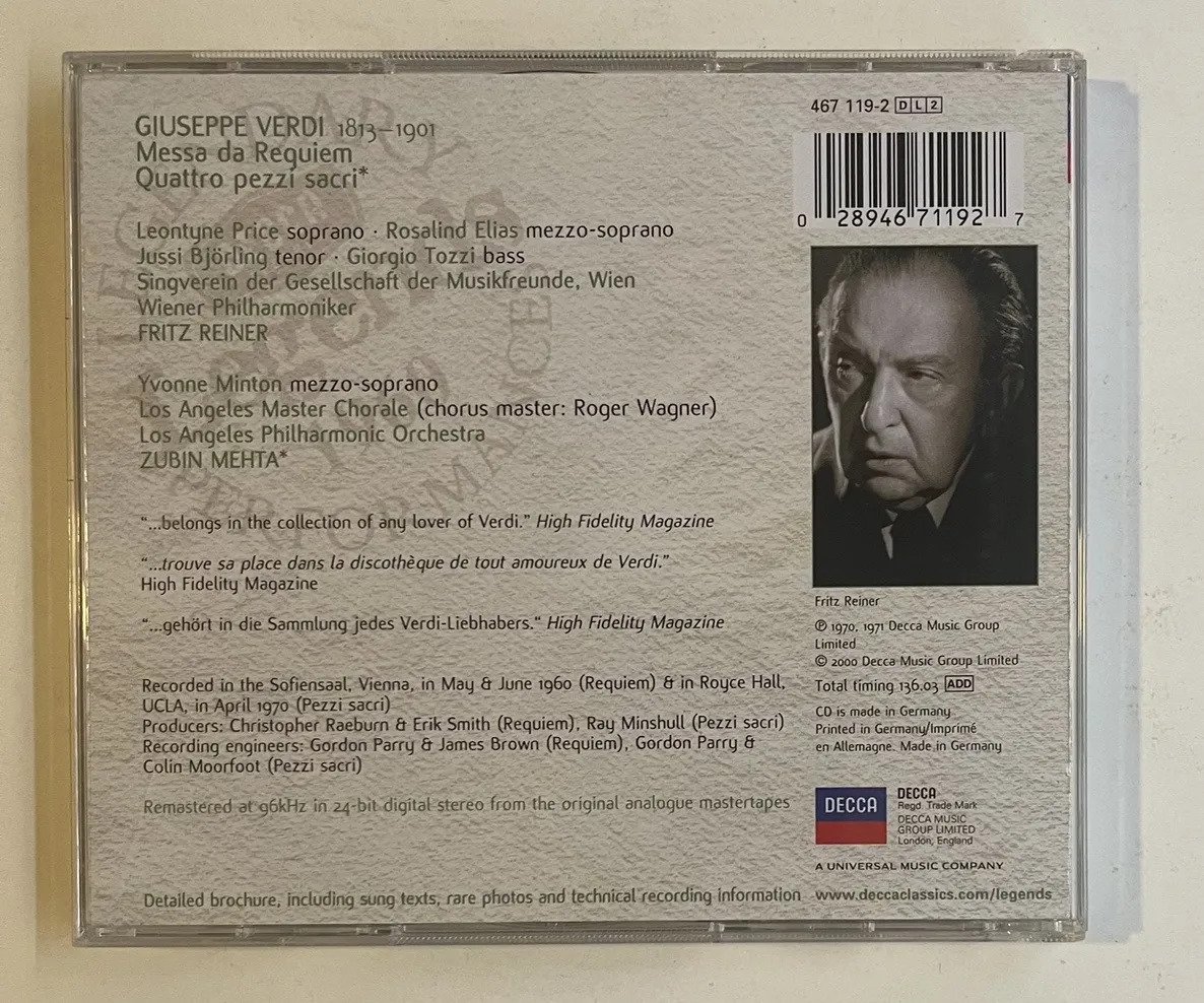2 CDs Giuseppe Verdi - Requiem - Imagem 3