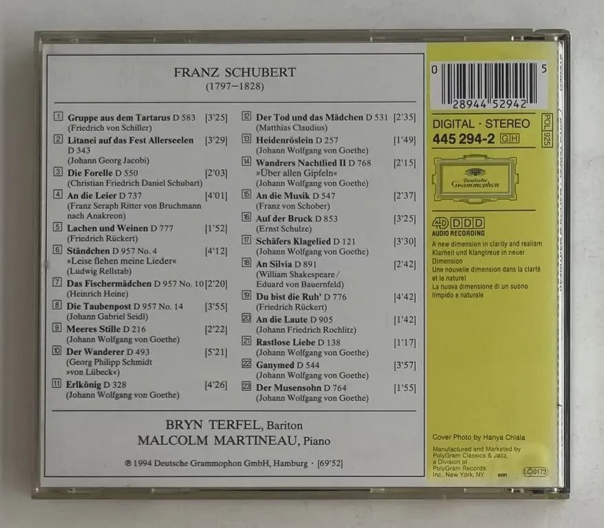 CD Bryn Terfel - An Die Musik - Favourite Schubert Songs - Imagem 3