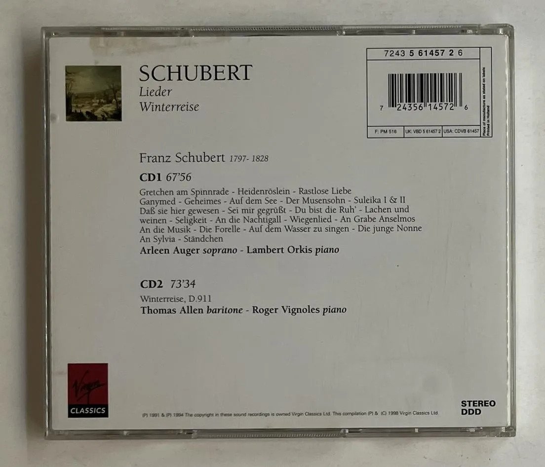 2 CDs Franz Schubert - Schubert Lieder Winterreise - Imagem 3