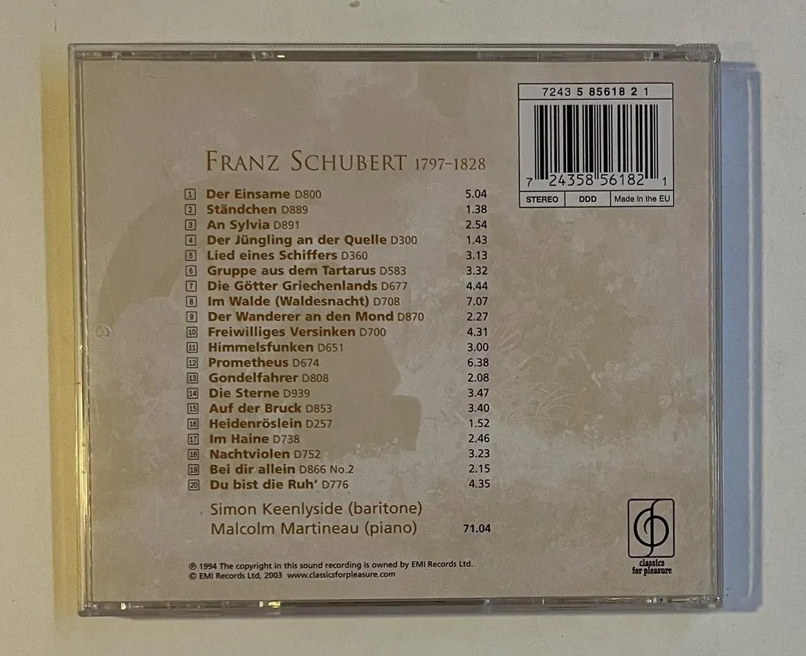 CD Schubert - Schubert Favourite Lieder - Imagem 3