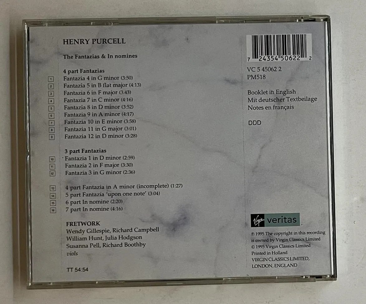 CD Henry Purcell - Fantazias & In Nomines - Imagem 3