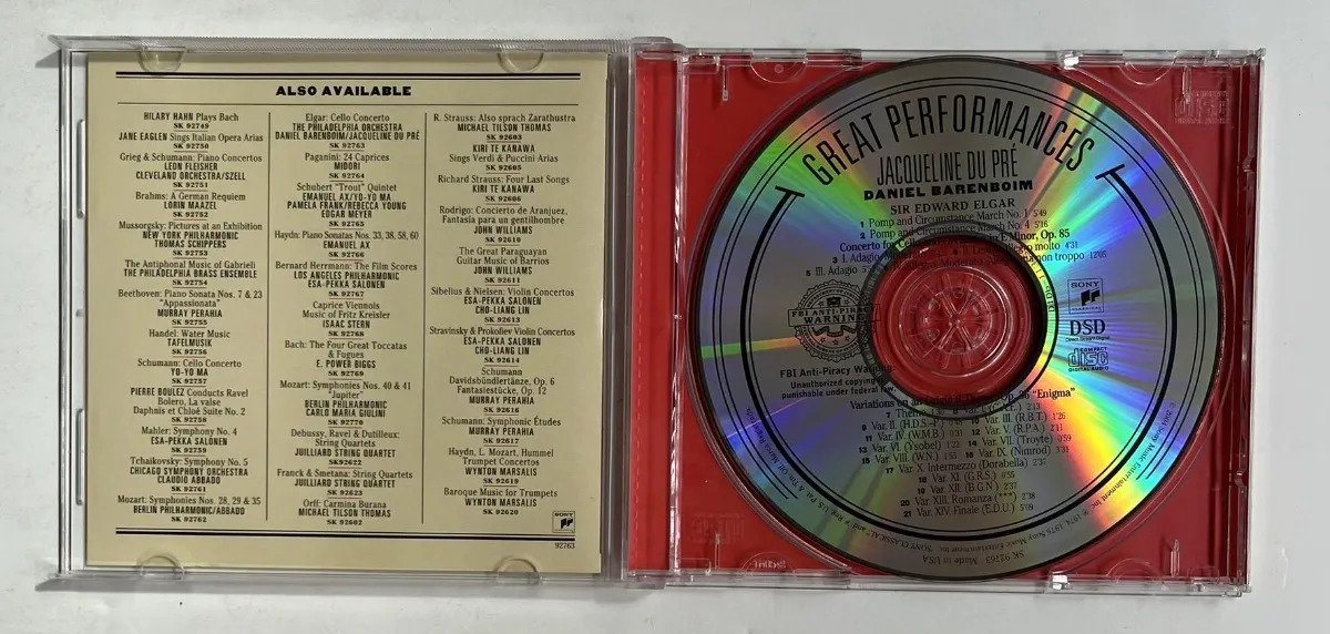 CD Sir Edward Elgar - Cello Concerto - Enigma Variations - Imagem 2
