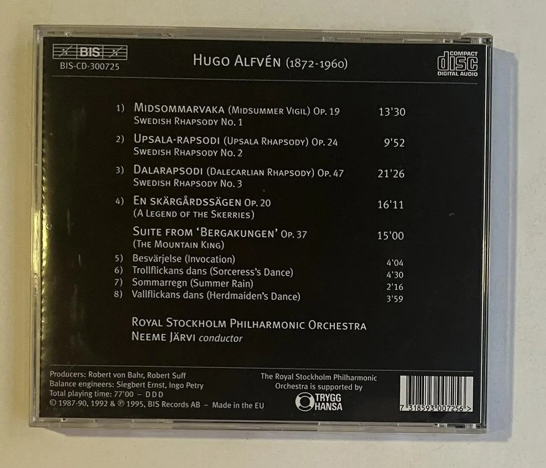 CD Hugo Alfvén - The Three Swedish Rhapsodies - Imagem 3