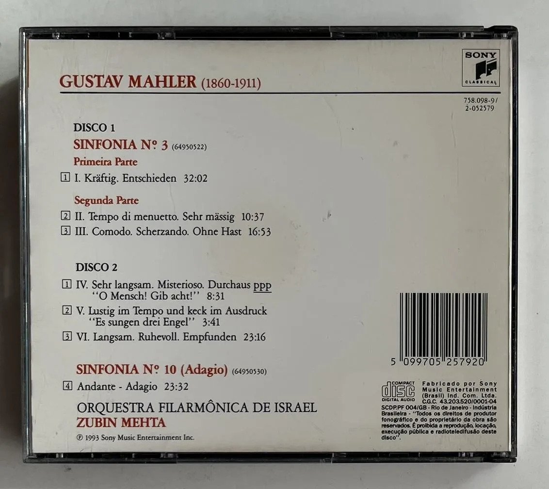 2 CDs Gustav Mahler - Symphony No.3 - Symphony No.10 (Adagio) - Imagem 4