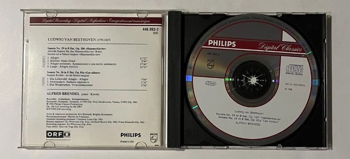 CD Ludwig van Beethoven - Piano Sonatas = Klaviersonaten: Op. 81a «Les Adieux» • Op. 106 «Hammerklavier» - Imagem 2