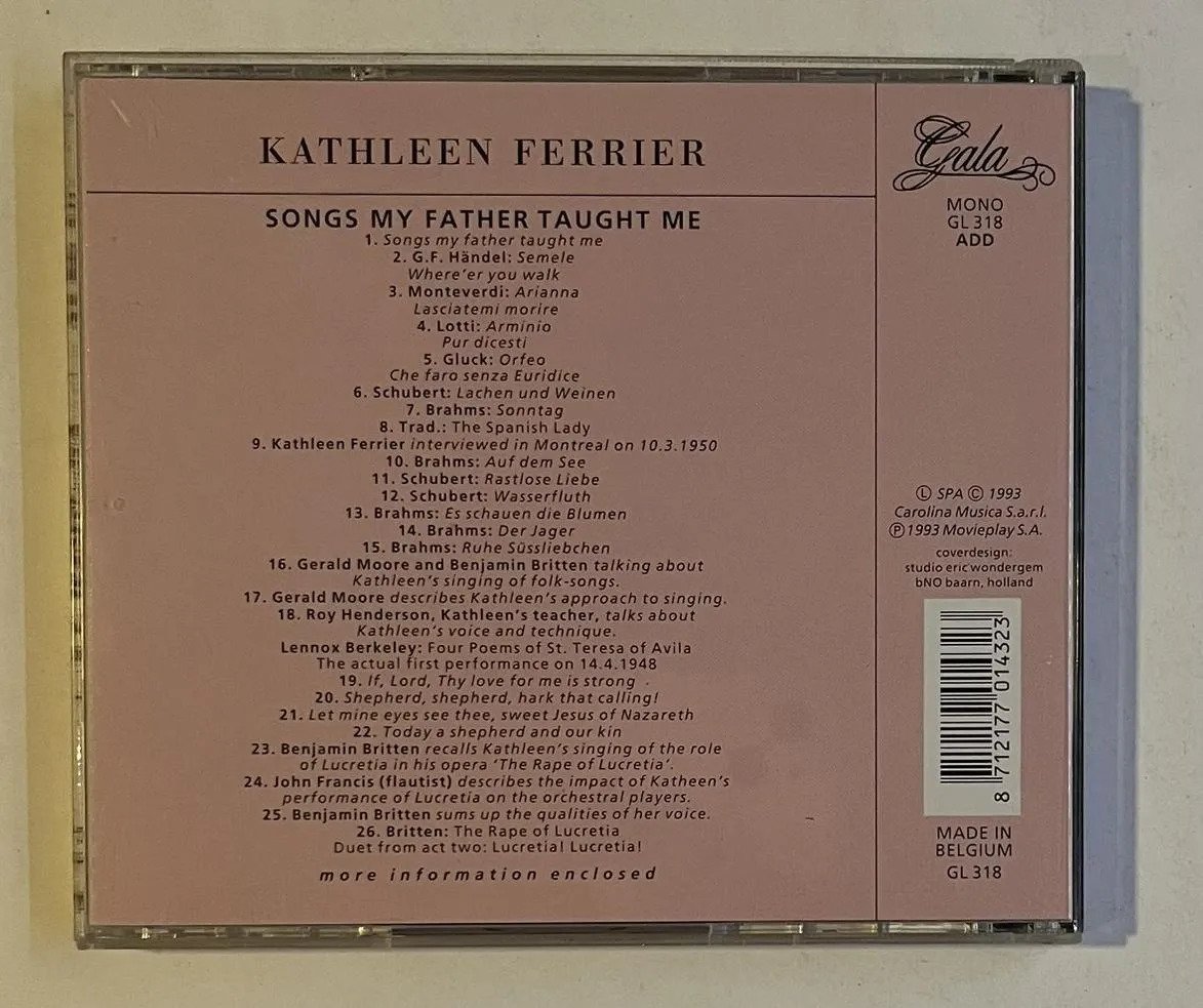 CD Kathleen Ferrier - Songs My Father Taught Me - Imagem 3