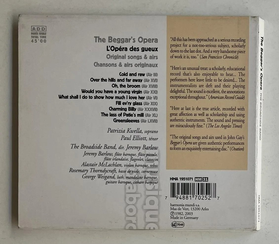 CD Patrizia Kwella - The Beggar's Opera - Imagem 3