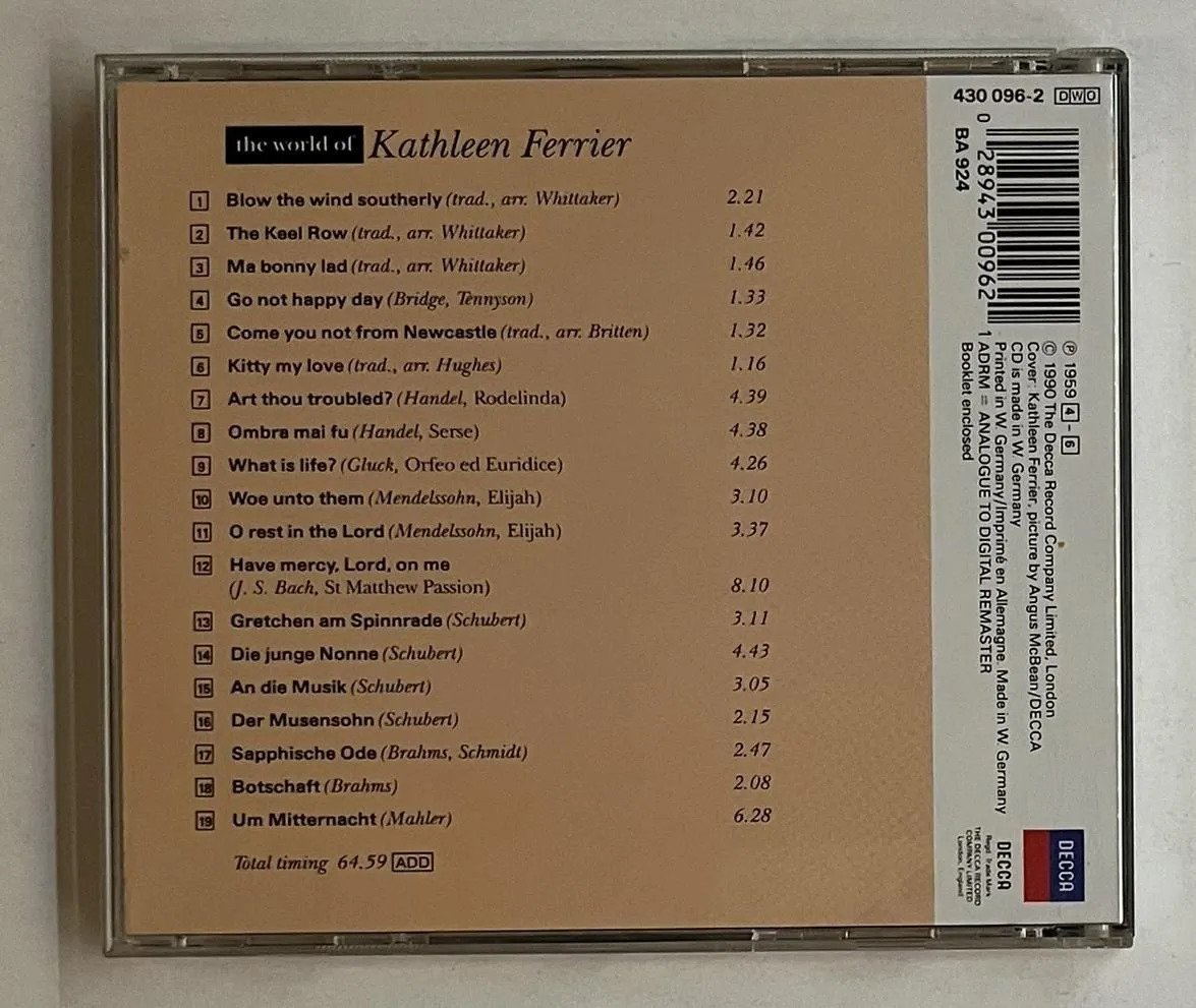 CD Kathleen Ferrier - The World Of Kathleen Ferrier - Imagem 3