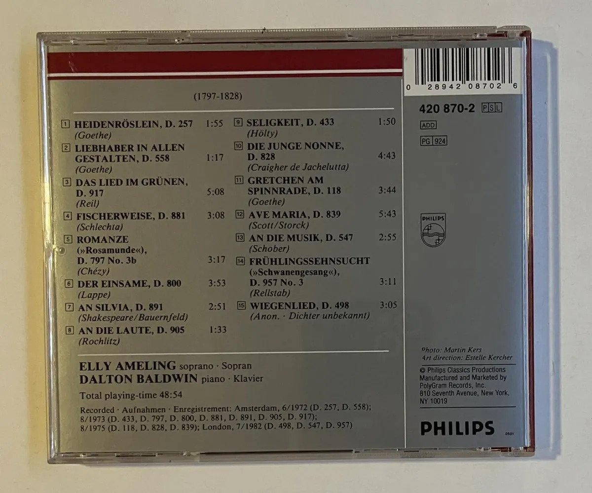 CD Franz Schubert - Ave Maria (Schubert • Lieder) - Imagem 3