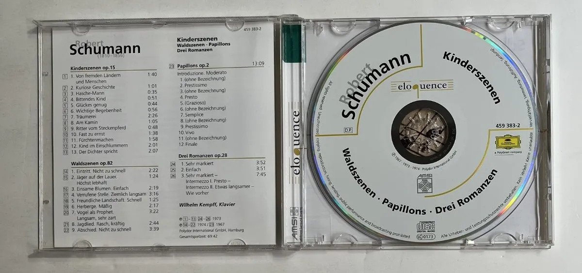CD Robert Schumann - Kinderszenen • Waldszenen • Papillons • Three Romances - Imagem 2