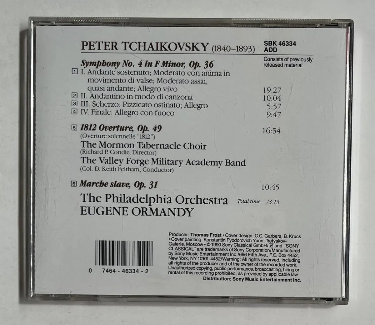 CD Pyotr Ilyich Tchaikovsky - Symphony No. 4 • 1812 Overture • Marche Slave - Imagem 3