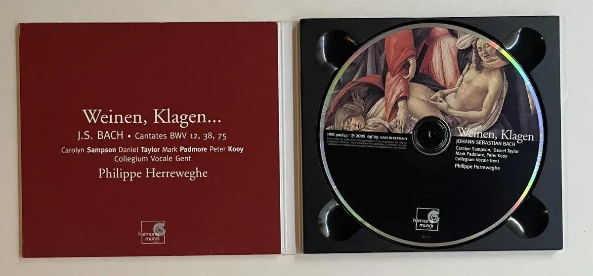 CD Johann Sebastian Bach - Weinen, Klagen... Cantates BWV 12, 38, 75 - Imagem 2