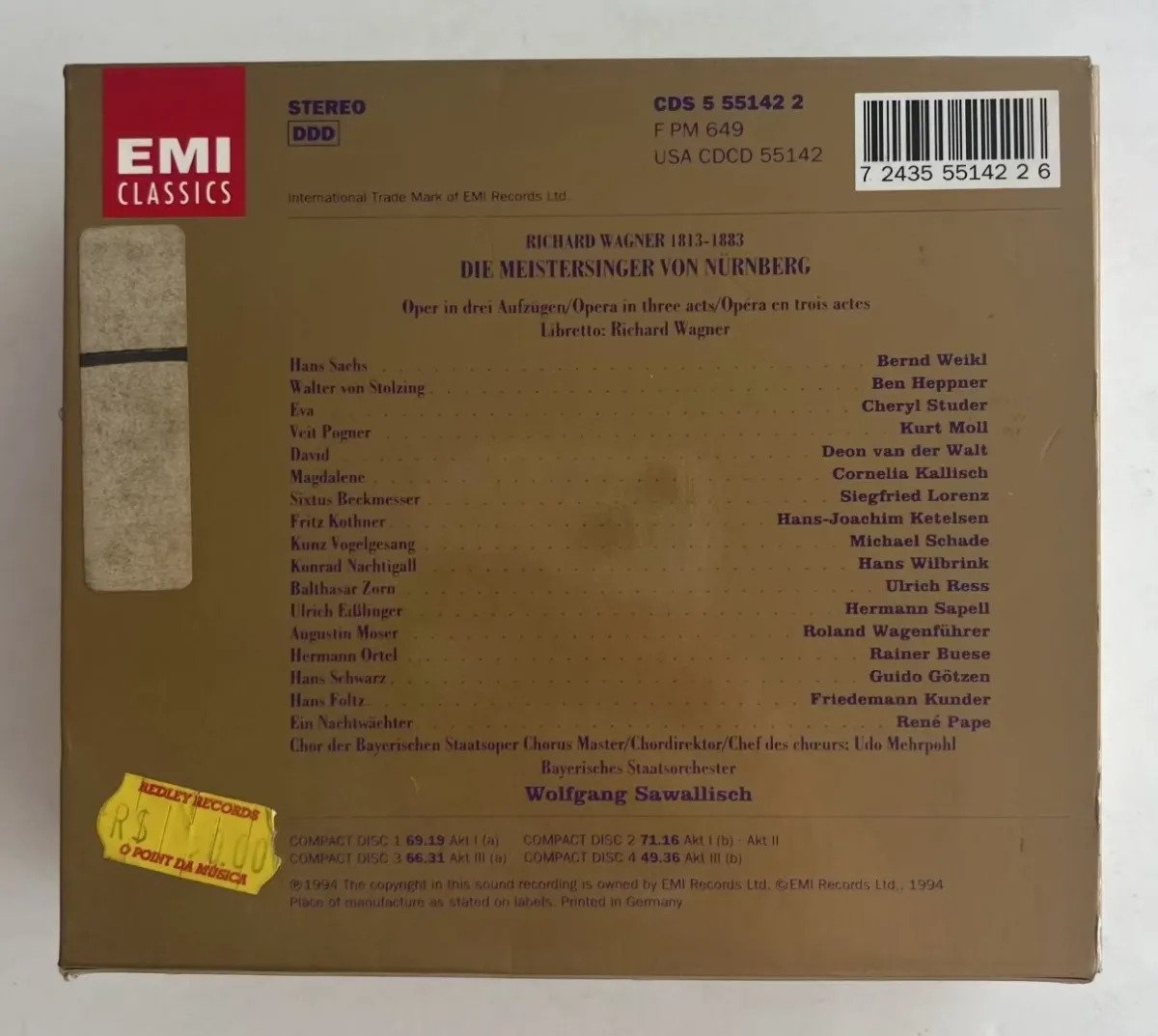 5 CDs Richard Wagner - Die Meistersinger Von Nürnberg - Imagem 4