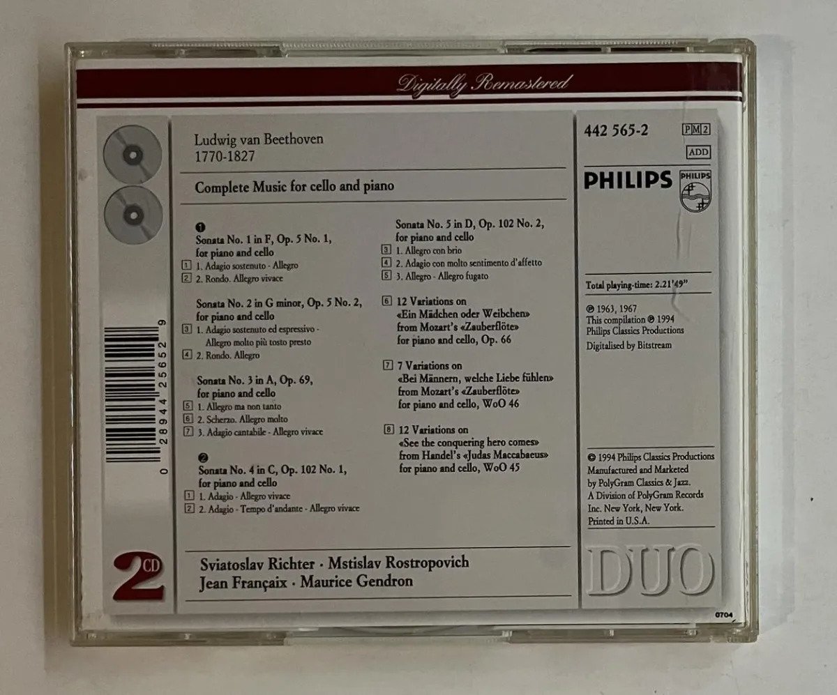2 CDs Ludwig van Beethoven - Complete Music For Cello And Piano - Imagem 3