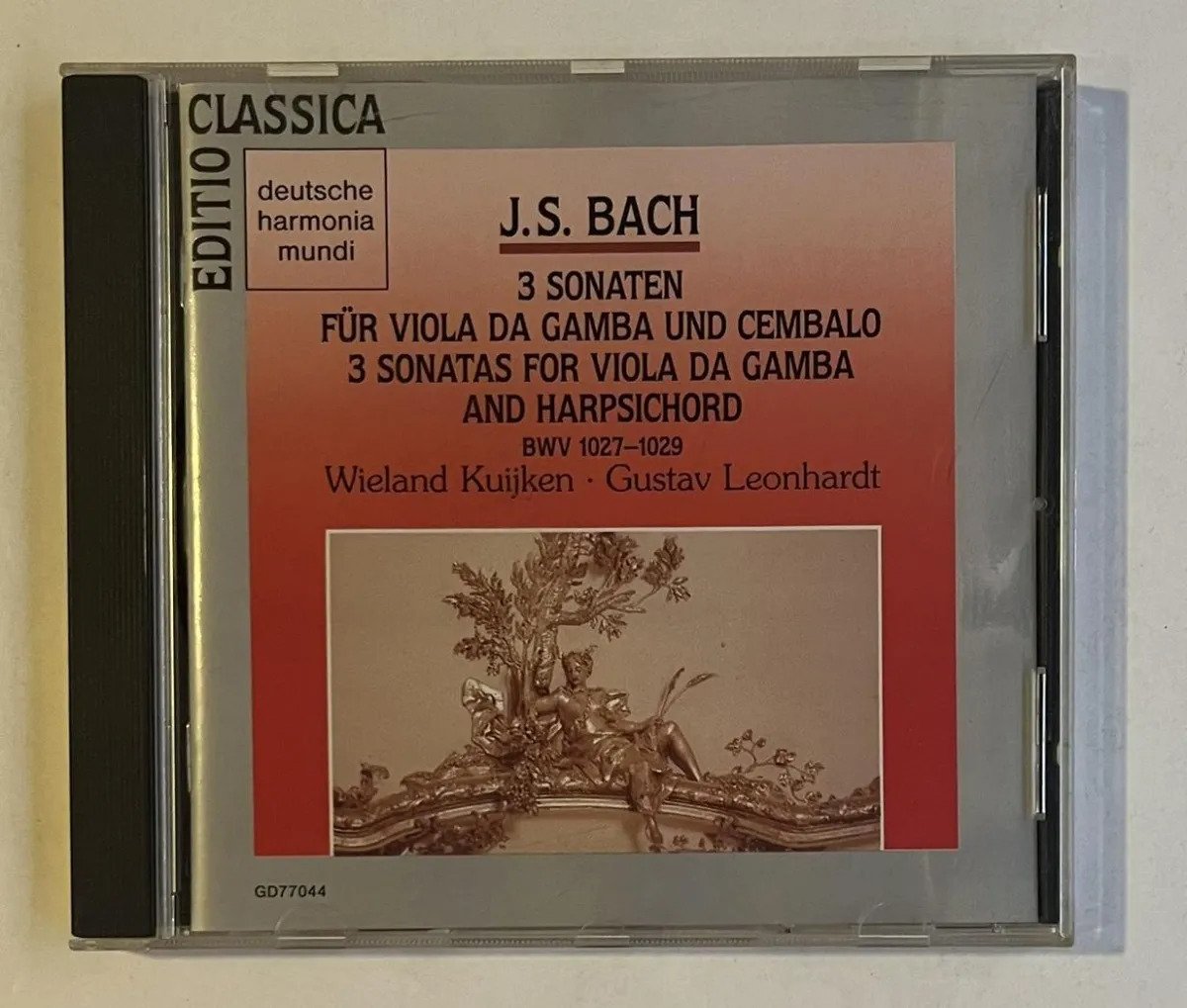 CD Johann Sebastian Bach - 3 Sonaten Für Viola Da Gamba And Cembalo = 3 Sonatas For Viola Da Gamba And Harpsichord BWV 1027-1029