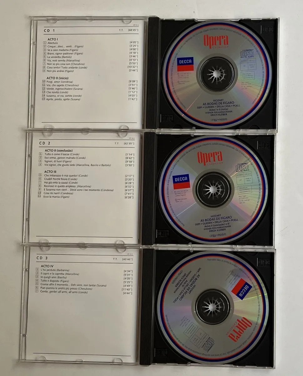 3 CDs Wolfgang Amadeus Mozart - 3 Opera Collection - As Bodas de Fígaro - Imagem 2