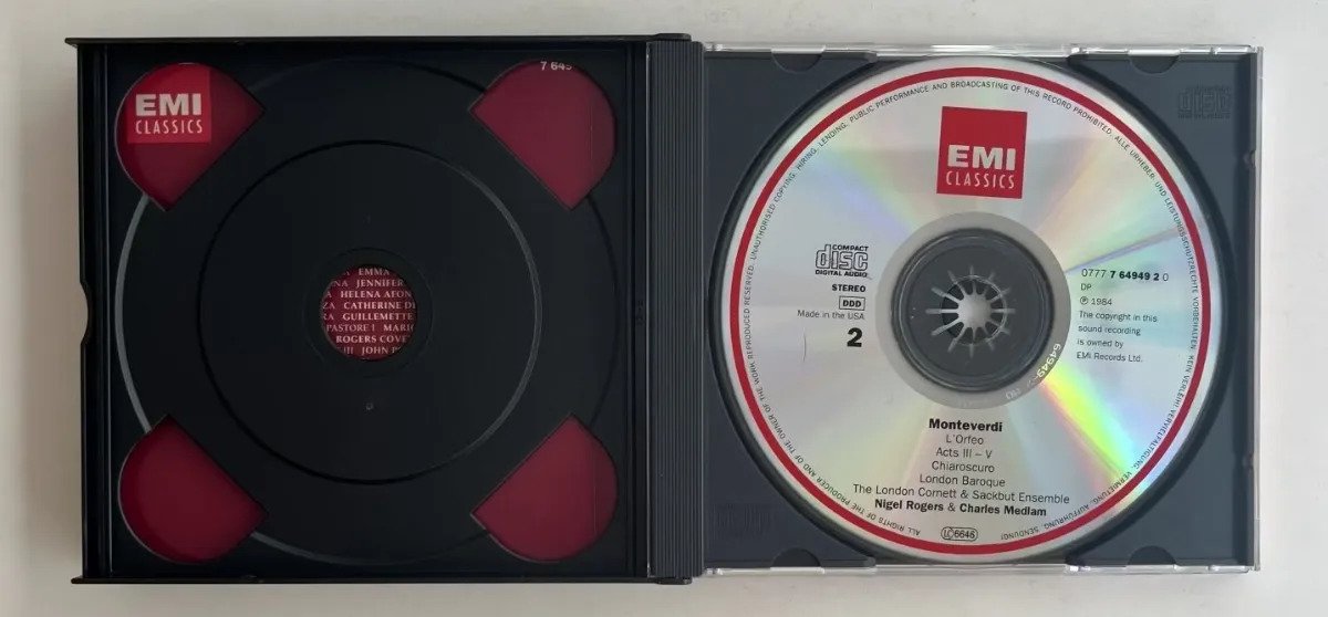 2 CDs Claudio Monteverdi - L'Orfeo (Favola In Musica) - Imagem 4