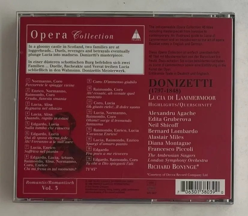 CD Gaetano Donizetti - Lucia Di Lammermoor • Highlights = Extraits - Imagem 3