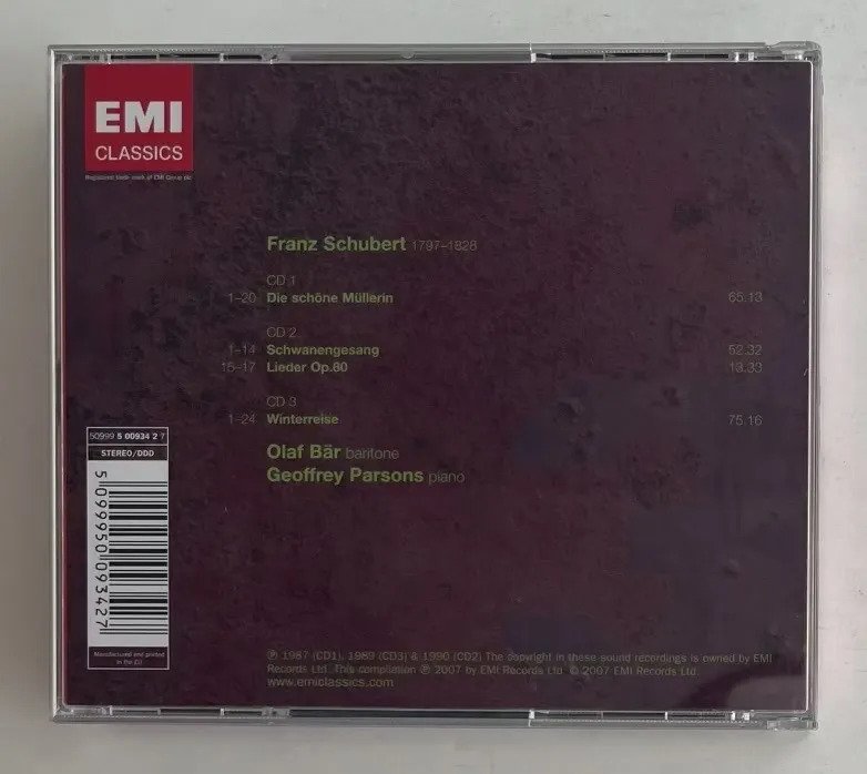 3 CDs Franz Schubert - Lieder Cycles - Imagem 4
