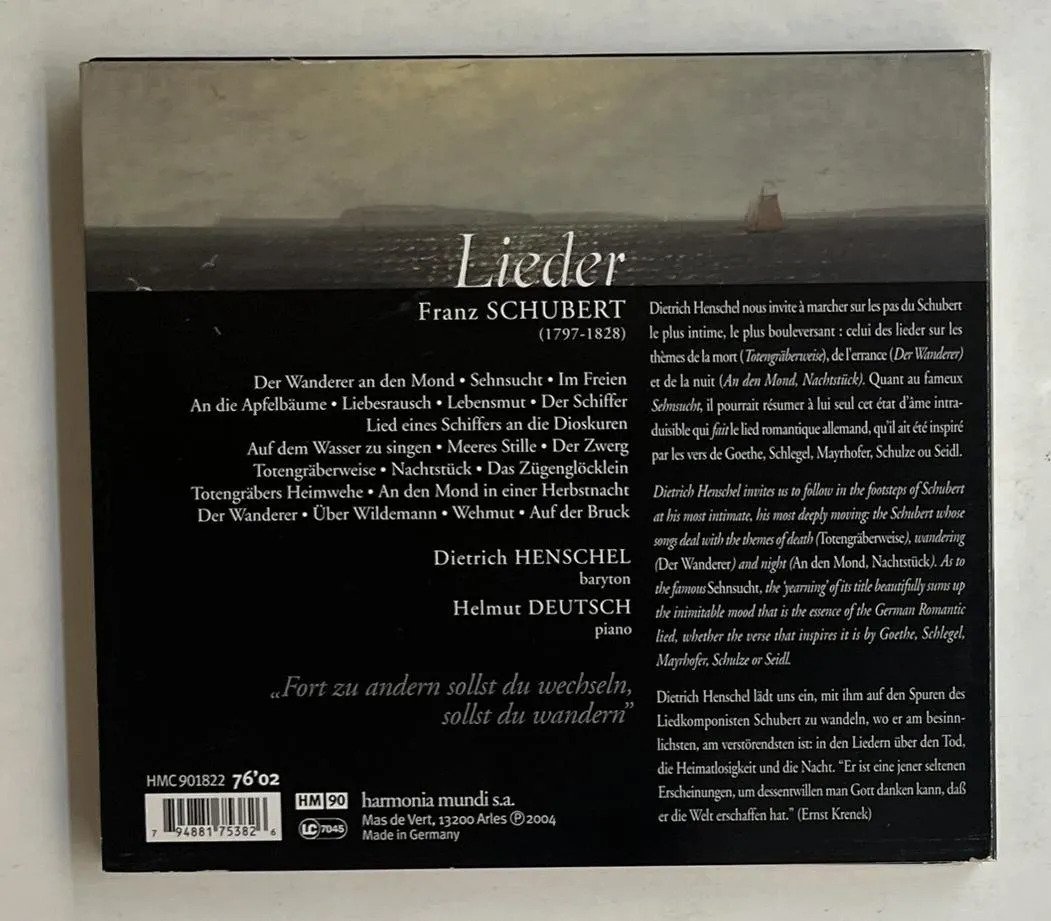 CD Franz Schubert - An Den Mond - Chants Nocturnes - Imagem 3