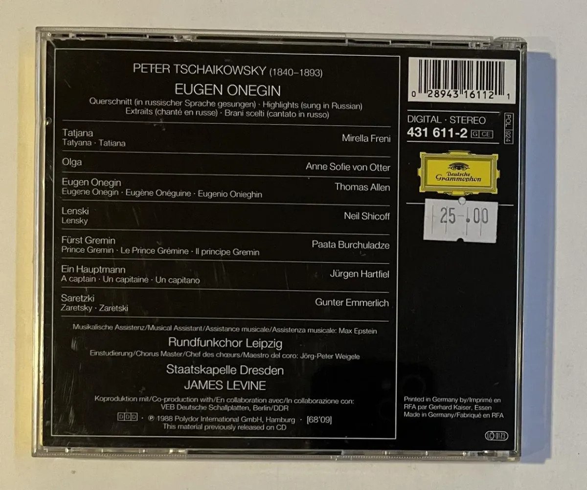 CD Pyotr Ilyich Tchaikovsky - Eugen Onegin - Szenen Und Arien - Imagem 3