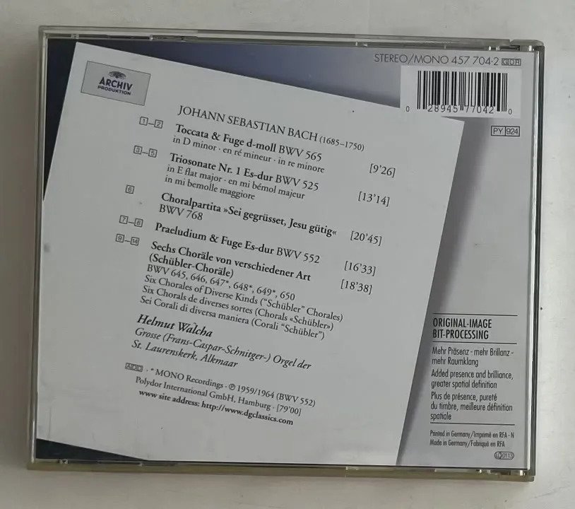CD Johann Sebastian Bach - Orgelwerke = Organ Works - Imagem 3