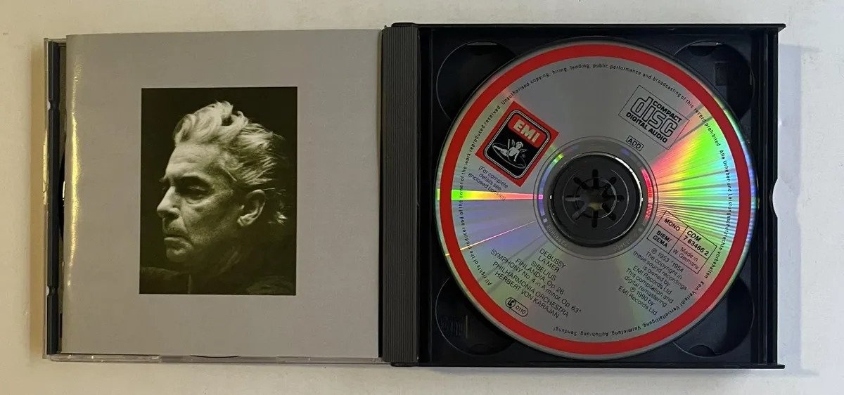 4 CDs Herbert von Karajan - Handel · Vaughan Williams · Ravel · Britten · Debussy · Sibelius · Bartók · Kodály - Imagem 3
