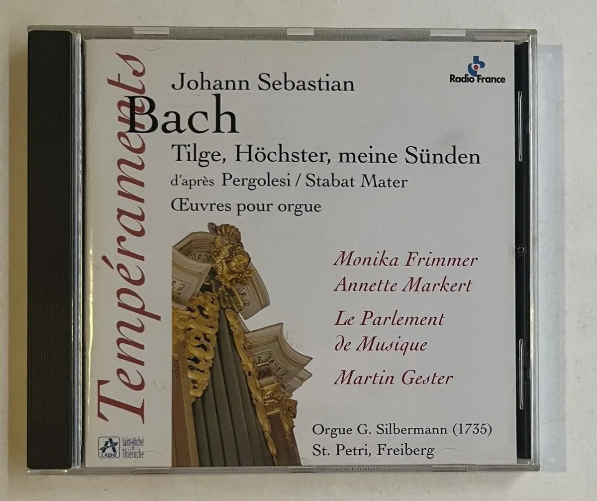 CD Johann Sebastian Bach - Tilge, Höchster, Meine Sünden D'Après Pergolesi / Stabat Mater, Œuvres Pour Orgue