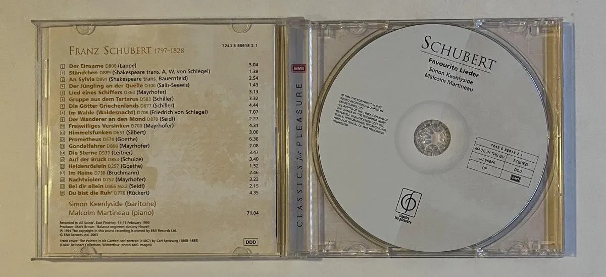 CD Schubert - Schubert Favourite Lieder - Imagem 2