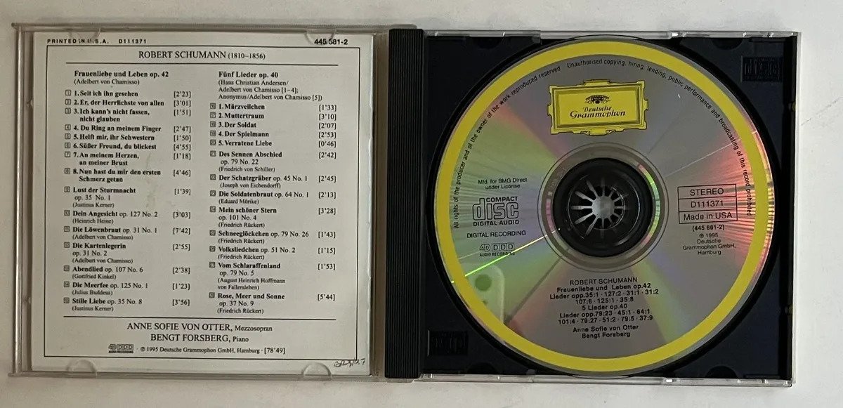 CD Robert Schumann - Frauenliebe Und Leben ‧ 5 Lieder Op.40 ‧ 15 Lieder - Imagem 2