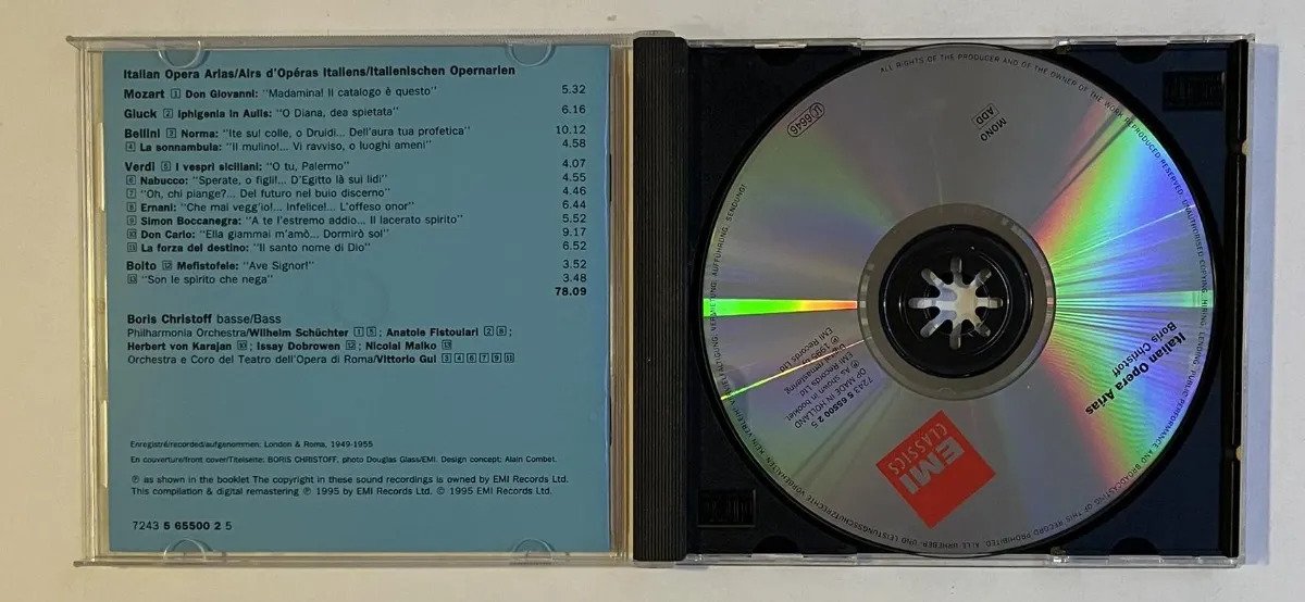 CD Boris Christoff - Italian Opera Arias - Imagem 2